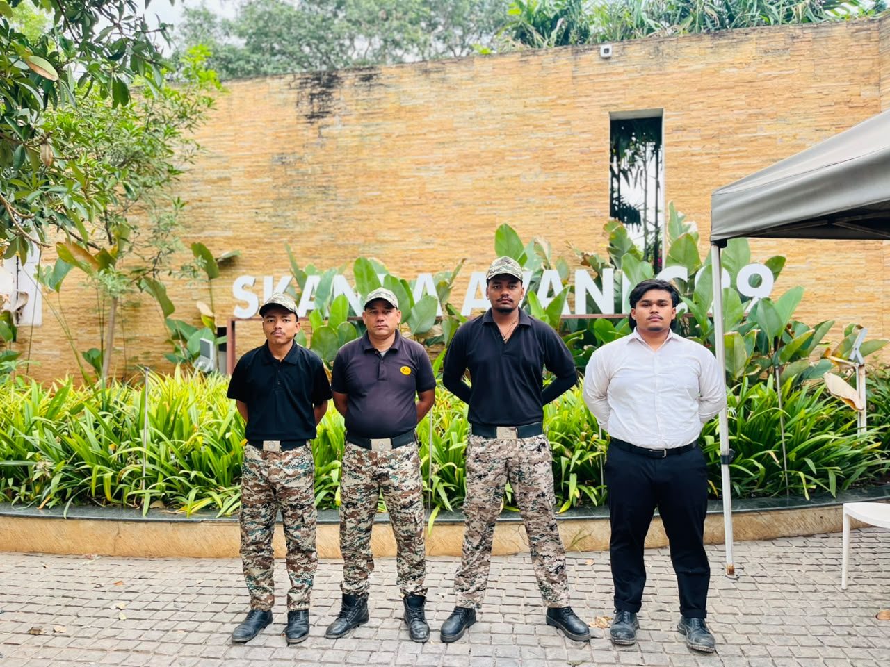 RSFM security team on duty at a client site in the evening